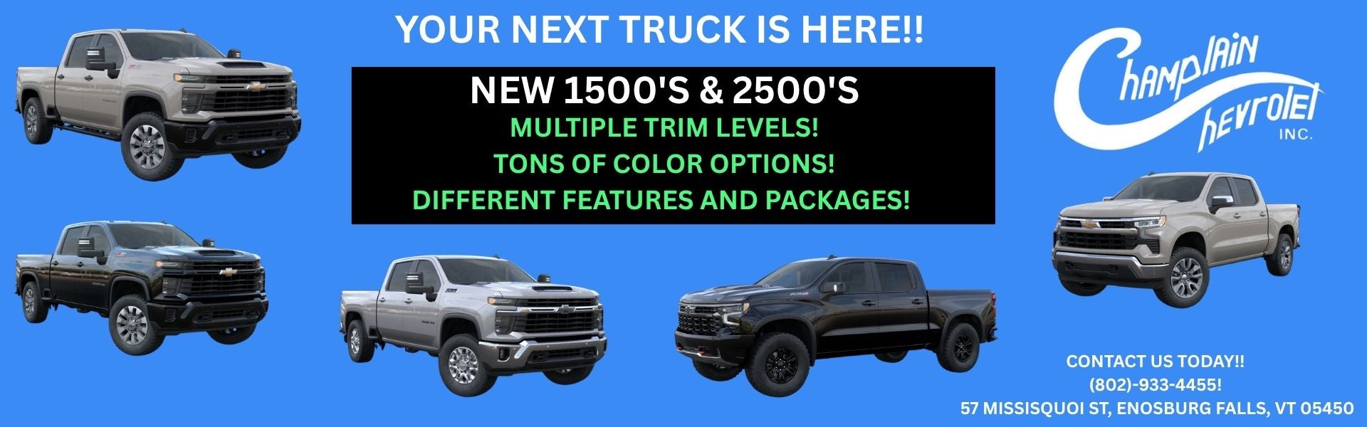 Find Your New Chevy Today! 