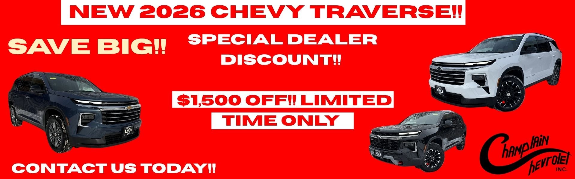 Find Your New 2026 Traverse Today! 