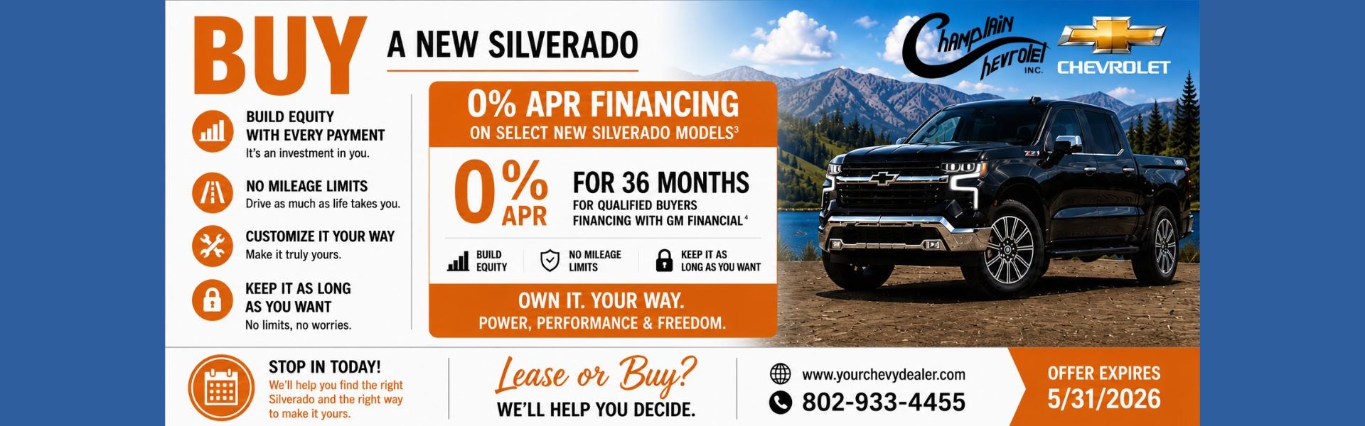 Buy a New 2026 Chevy Silverado Today! 