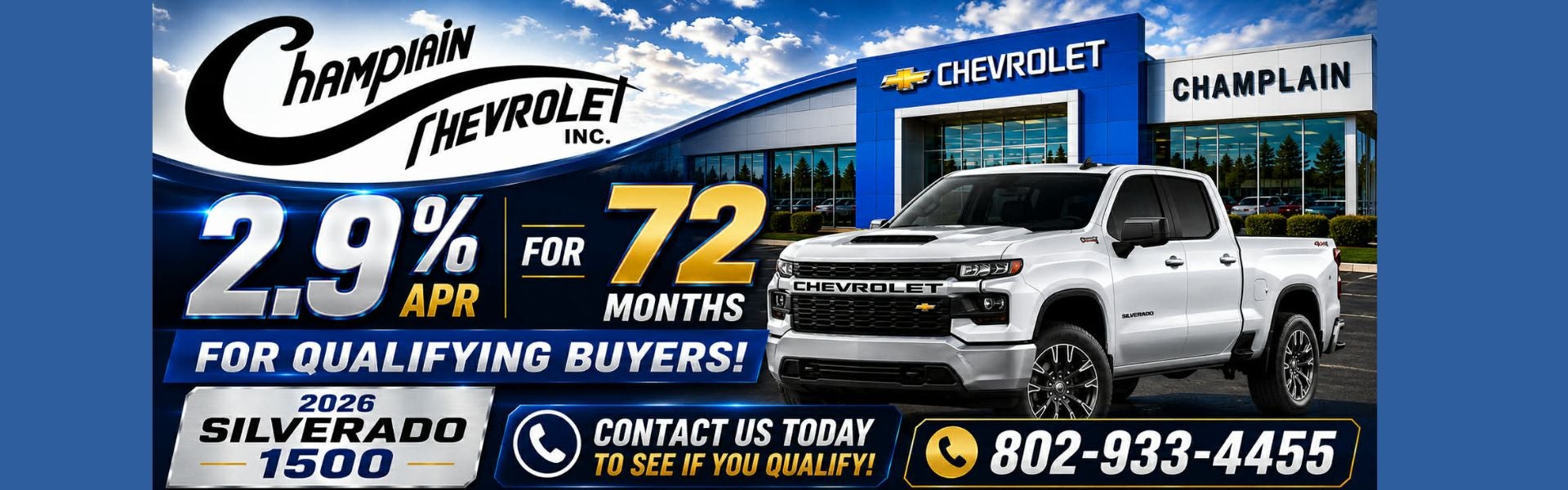 2.9 % for 72 Months Silverado 1500's